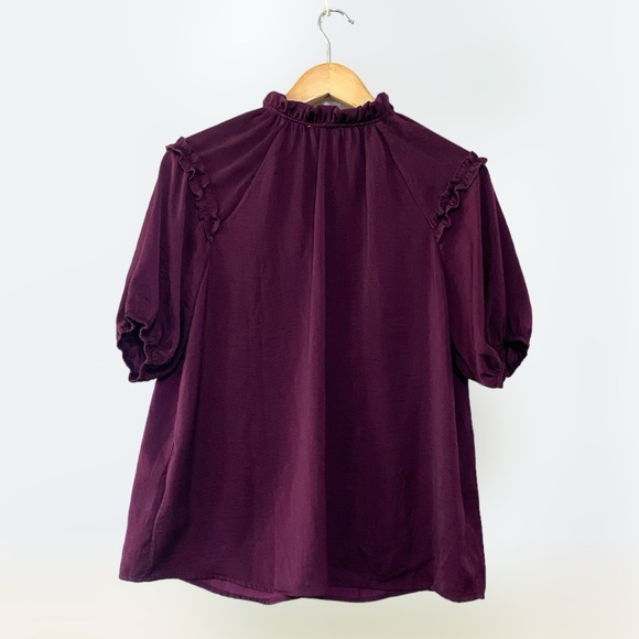 Como Blu sz Small Petite Purple Short Sleeve Pullover Top - Picture 2 of 8